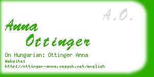 anna ottinger business card